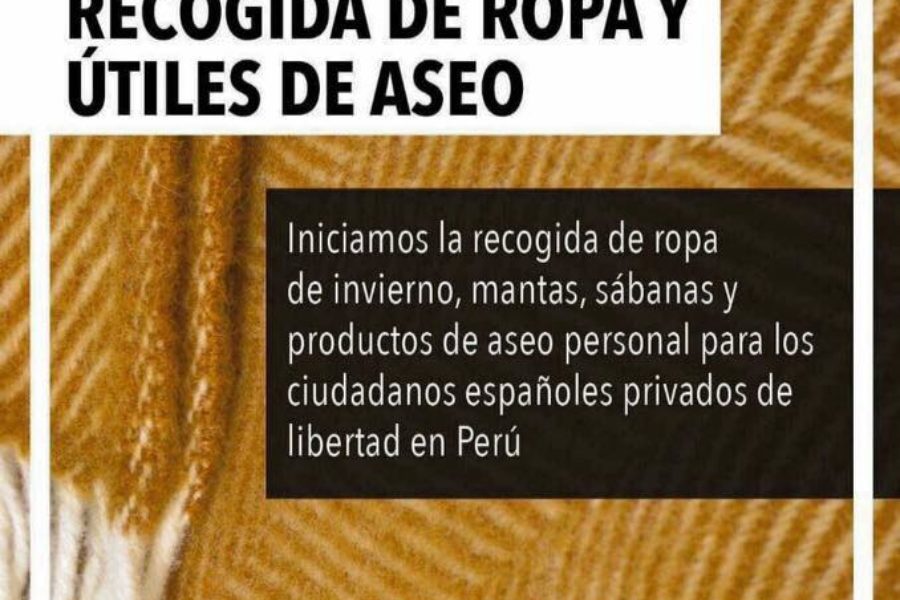Centro Español del Perú. Recogida de ropa y útiles de aseo.